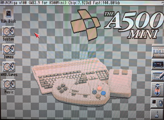 AMiNIMiga Workbench on the Amiga 500 Mini
